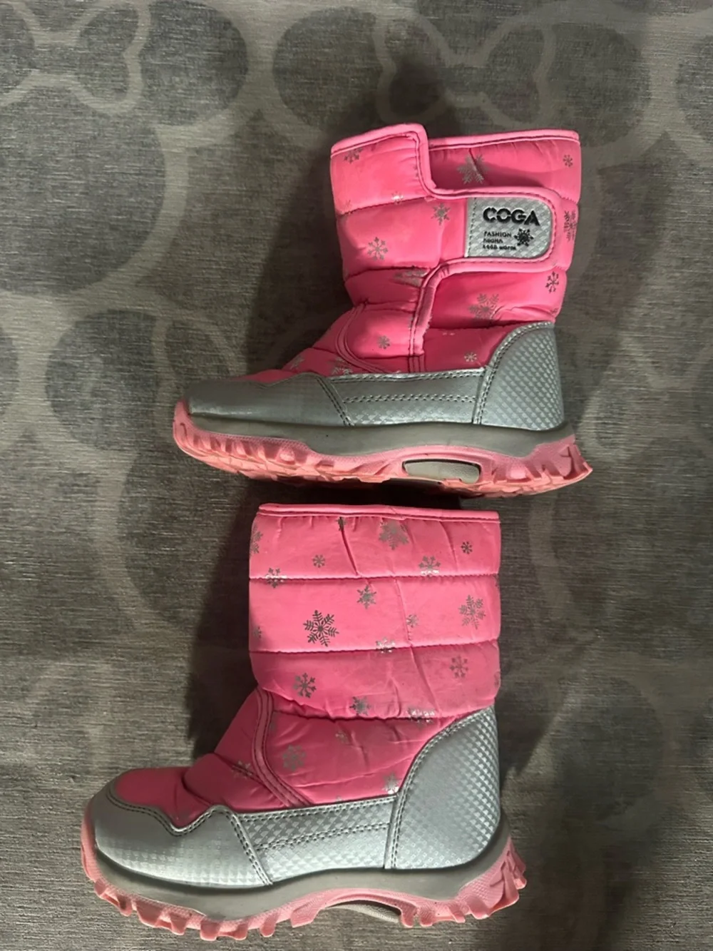 Coga Kids' Pink/Silver Winter Snow Boots